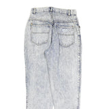 GALAXY Womens Jeans Blue Regular Straight Denim Light W26 L28 Zip Cotton Blend