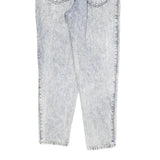 GALAXY Womens Jeans Blue Regular Straight Denim Light W26 L28 Zip Cotton Blend