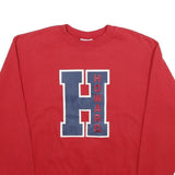 CHAMPION Mens Red Howard Crew Neck M Cotton Blend Sweatshirt Pullover Casual