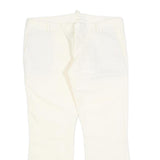 DSQUARED2 Womens Wool Blend White Slim Straight Trousers W34 L27 Elegant Zip
