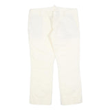 DSQUARED2 Womens Wool Blend White Slim Straight Trousers W34 L27 Elegant Zip