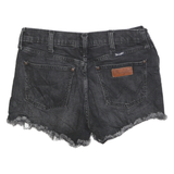 WRANGLER Womens Black Denim Cut-Off Shorts M W30 Frayed Hem Casual Summer