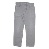 CARHARTT Mens Cotton Blend Grey Relaxed Fit Straight Trousers W34 L32 Workwear