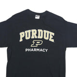 GILDAN Mens Black Purdue Pharmacy Graphic T-Shirt M Short Sleeve Crew Neck