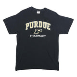 GILDAN Mens Black Purdue Pharmacy Graphic T-Shirt M Short Sleeve Crew Neck