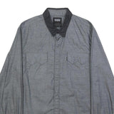 LEVI'S Mens Grey Black Shirt S Cotton Long Sleeve Casual Classic Design