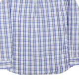 NAUTICA Mens Blue White Check Shirt XL Cotton Blend Long Sleeve Button Front