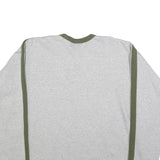 ADIDAS Mens Grey & Green V-Neck XL Sweatshirt Cotton Blend Casual Sportswear