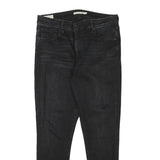 LEVI'S Womens Black Slim Skinny Denim Jeans W31 L27 Distressed Details