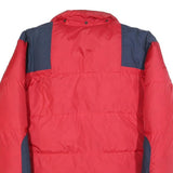 MAMMUT Mens Red & Navy Outdoor Jacket M Polyester Blend Puffer Zip Pocket