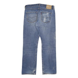 LEVI'S 501 Mens Blue Regular Straight Denim Medium W34 L32 Button Closure Jeans