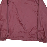 ATHLETIC WORKS Womens Maroon Jacket L Polyester Blend Button Closure Retro Style
