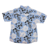PINEAPPLE CONNECTION Mens Blue & Cream Floral Short Sleeve Shirt M Hawaiian