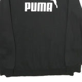 PUMA Mens Black Sweatshirt Crew Neck M Cotton Blend Logo Pullover