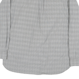TOMMY HILFIGER Mens Grey Check Shirt L Cotton Blend Classic Fit Casual