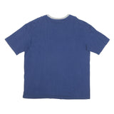 TOMMY HILFIGER Mens Blue Crew Neck T-Shirt XL Cotton Blend Casual Short Sleeve