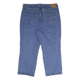 LEVI'S Ribcage Straight Big E Womens Jeans Blue Relaxed Straight Denim Raw W42