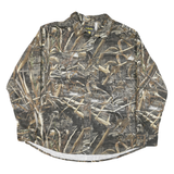 CABELAS Mens Brown Camouflage Shirt 2XL Cotton Blend Outdoor Hunting Wear