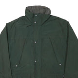 WOOLRICH Mens Green Jacket L Polyester Blend Zip Plain Outdoor Casual