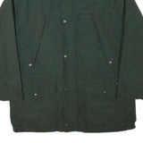 WOOLRICH Mens Green Jacket L Polyester Blend Zip Plain Outdoor Casual