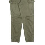 CHICOREE Womens Cotton Blend Olive Slim Cargo Trousers W34 L26 Casual Zip
