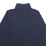 NAUTICA Mens Navy Blue Quarter Zip Sweatshirt M Cotton Blend Pullover Casual