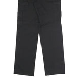 DICKIES Mens Black Regular Straight Polyester Blend Trousers W30 L32 Zip Closure
