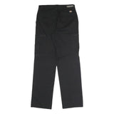 DICKIES Mens Black Regular Straight Polyester Blend Trousers W30 L32 Zip Closure