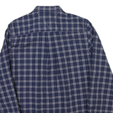 TOMMY HILFIGER Mens Blue Check Shirt S Long Sleeve Cotton Blend Classic Fit