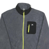 NEW BALANCE Mens Grey Black Contrast Zip Up Jacket L Polyester Activewear