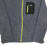 NEW BALANCE Mens Grey Black Contrast Zip Up Jacket L Polyester Activewear