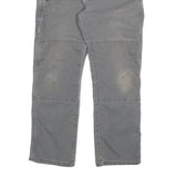 DICKIES Mens Cotton Blend Grey Regular Straight Trousers W33 L28 Workwear Zip