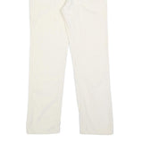 LEVI'S Mens Regular Fit White Cotton Blend Trousers W34 L32 Casual Zip Closure