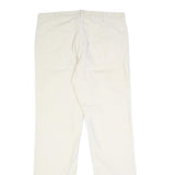 LEVI'S Mens Regular Fit White Cotton Blend Trousers W34 L32 Casual Zip Closure