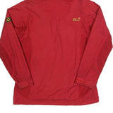 JACK WOLFSKIN Womens Red Outdoor Jacket UK 16 Polyamide Waterproof Zip Hooded