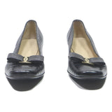 SALVATORE FERRAGAMO Womens Vara Bow Buckle Ankle Shoes Black Leather UK 3.5