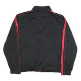 NIKE Mens Black & Red Jacket L Polyester Zip Plain Sports Casual Wear