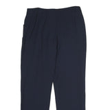 GIORGIO ARMANI Womens Polyester Blend Navy Relaxed Straight Trousers W31 L29