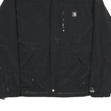 CARHARTT Mens Black XL Nylon Zip Jacket Plain Outdoor Workwear Weatherproof