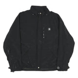 CARHARTT Mens Black XL Nylon Zip Jacket Plain Outdoor Workwear Weatherproof