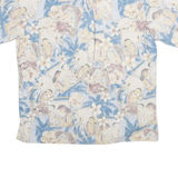 COOKE STREET Mens Blue & Cream Hawaiian Shirt XL Cotton Blend Casual Summer