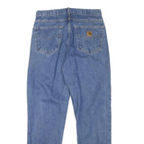 CARHARTT Mens Blue Denim Regular Straight Cotton Blend Medium W30 L31 Zip