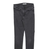 LEVI'S Womens Slim Black Denim Slim Jeans W29 L32 Stylish Cotton Blend Zip