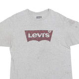 LEVI'S Mens Grey Graphic T-Shirt M Short Sleeve Crew Neck Cotton Blend Jersey
