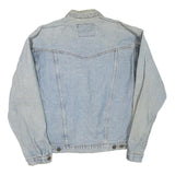 WRANGLER Mens Blue Denim Jacket L Cotton Blend Button Classic Vintage Western