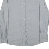 JOHN LEWIS Mens Blue Cotton Blend Shirt M Button Down Collar Long Sleeve Casual