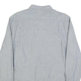JOHN LEWIS Mens Blue Cotton Blend Shirt M Button Down Collar Long Sleeve Casual