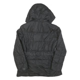 TOMMY HILFIGER Womens Black Classic Jacket M Polyester Blend Quilted Hooded Zip