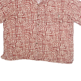 WOOLRICH Mens Rust & Cream Pattern Cotton Blend Shirt 2XL Casual Summer Button
