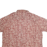 WOOLRICH Mens Rust & Cream Pattern Cotton Blend Shirt 2XL Casual Summer Button